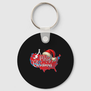 2024 Trump Winner Election Red Electoral Map Merry Keychain
