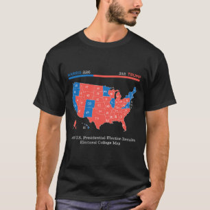 2024 U.s Presidential Election Results College Map T-Shirt