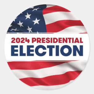 2024 US Presidential Election Classic Round Sticker