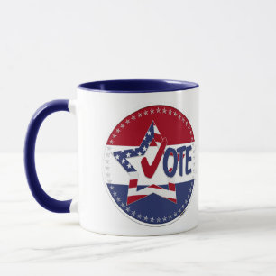 2024 USA Flag Star Vote Check Mark Mug