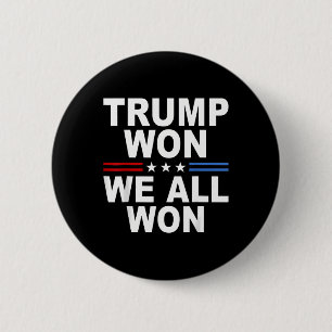 2024 Usa Flag Trump Won  2 Inch Round Button