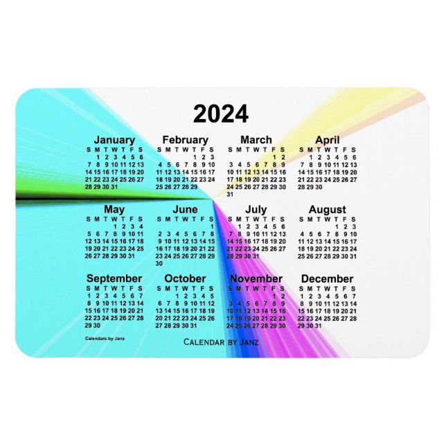 2024 Vanishing Point Calendar by Janz 4x6 Magnet (Horizontal)