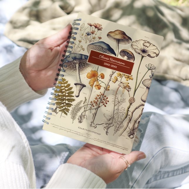 2024 Vintage Naturalist Cottagecore Mushrooms Planner (Creator Uploaded)