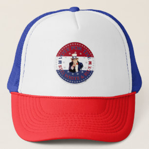 2024 Vote For The Red, White and Blue Uncle Sam Trucker Hat
