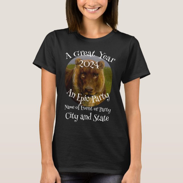 2024 Wedding Party Anniversary Holiday Cocktail T-Shirt (Front)