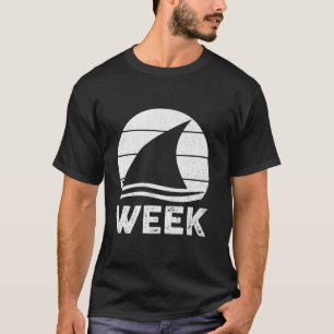 2024 Week Retro Shark Fin Lover Sea Ocean Animal S T-Shirt