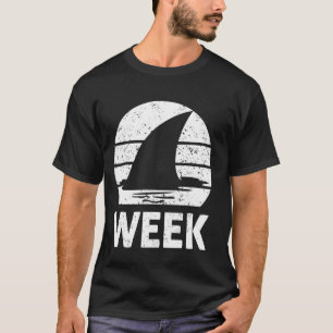 2024 Week Retro Shark Fin Lover Sea Ocean Animal S T-Shirt