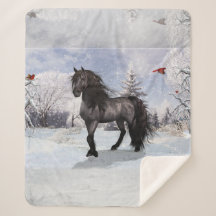 2024 Winter Holiday Friesian Horse