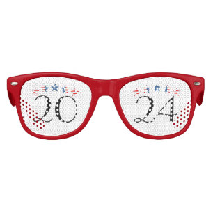 2024 with Stars & Stripes New Year's Eve Party Kids Sunglasses