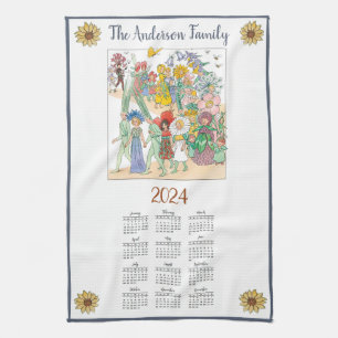 2024 Year Calendar Elsa Beskow   Custom  Kitchen Towel