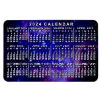 2024 Year Monthly Calendar Outer Space Nebula