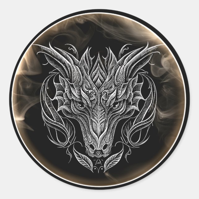 2024 Year of the Dragon Classic Round Sticker (Front)