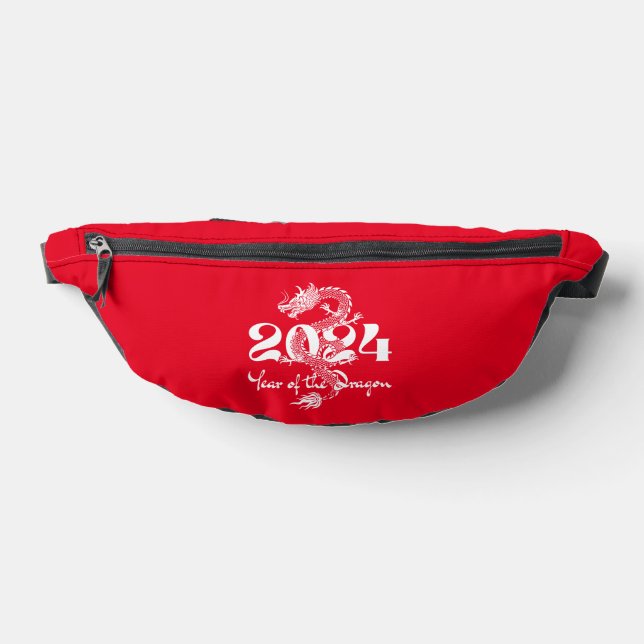 2024 Year Of The Dragon White Fanny Pack (Lay Down)