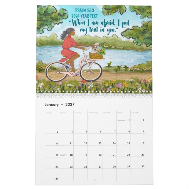 2024 Year Text Ps 56:3 Calendar (Jan 2027)