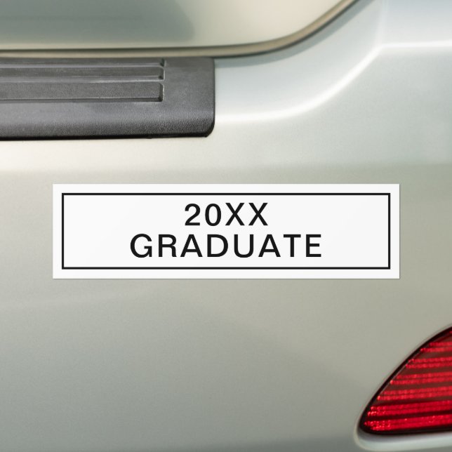 2025 2026 Graduate Customize the Year Graduation Bumper Sticker (On Car)