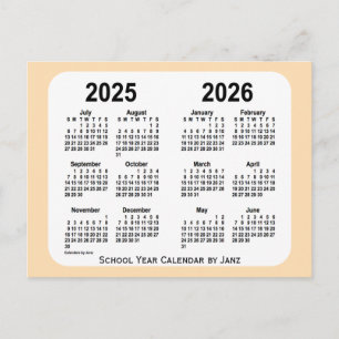 2025-2026 Wheat Mini School Calendar by Janz Postcard
