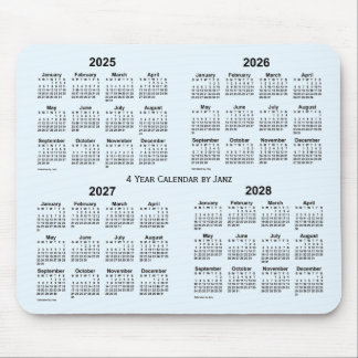 2025-2028 Alice Blue 4 Year Calendar by Janz Mouse Pad