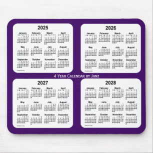 2025-2028 Purple 4 Year Calendar by Janz Mouse Pad