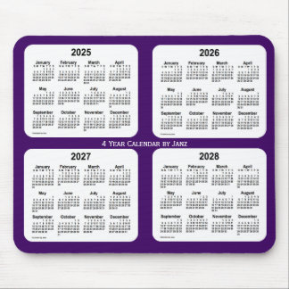2025-2028 Purple 4 Year Calendar by Janz Mouse Pad