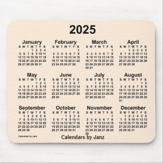 2025 Antique White Calendar by Janz Mouse Pad