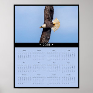 2025 Bald Eagle Wall Calendar Poster
