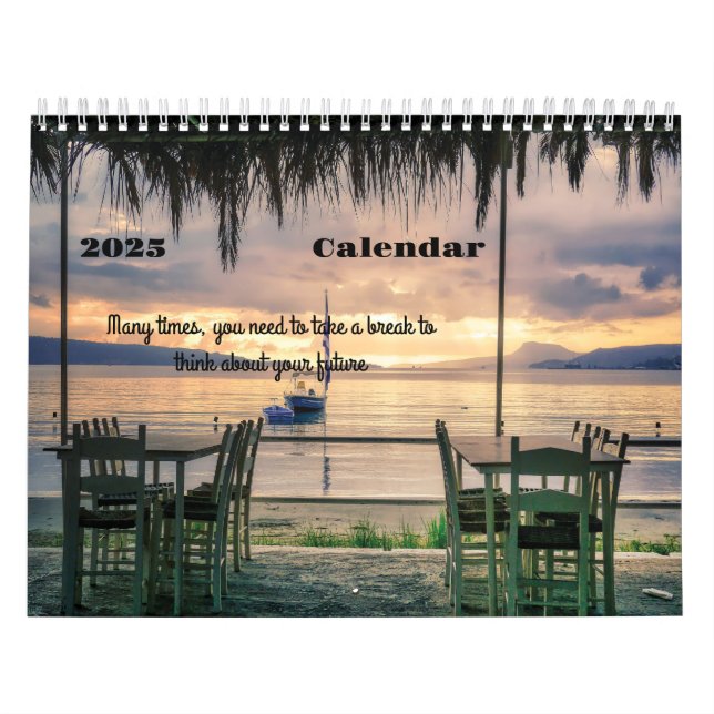 2025 beach cafe #2025 beach restaurant  calendar (Cover)