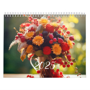 2025. Beautiful Bright Flowers Calendar