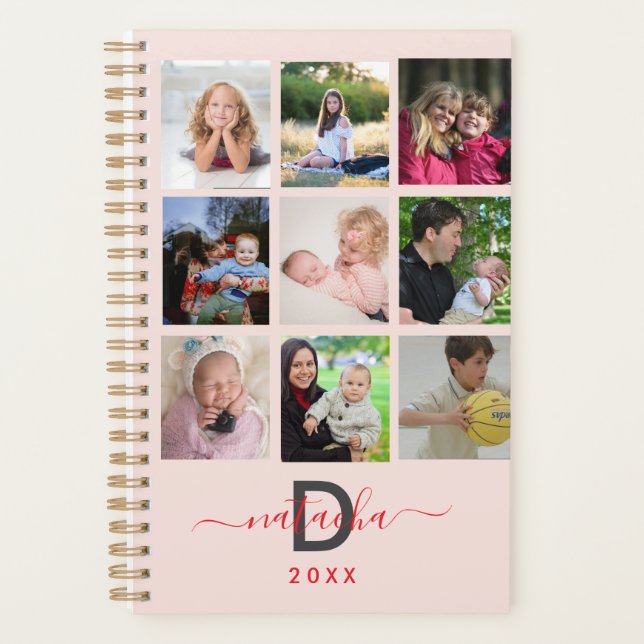 2025 black Modern Create Your Own Custom Family  Planner (Front)