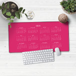 2025 Bright Hot Pink Calendar Desk Mat<br><div class="desc">🌟This is for 2025🌟
2025 Bright Hot Pink Calendar Desk Mat Mouse Pad. This version is in chic glam Bright Hot Pink,  but the colours can easily be customized! Please contact us at cedarandstring@gmail.com if you need assistance with the design or matching products.</div>
