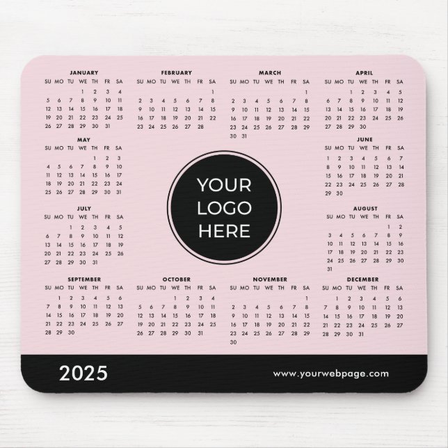 2025 Business Calendar Mouse Pad (Front)
