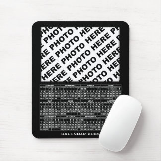 2025 Calendar Add 1 Horizontal Photos Mousepad