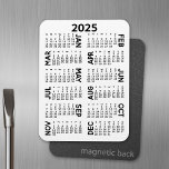 2025 Calendar - Basic Minimal  Magnet<br><div class="desc">2025 calendar - perfect to use in your kitchen or home office. A minimal,  basic 12 month calendar with a solid colour background.</div>