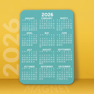 2025 Calendar - Basic Minimal  Magnet