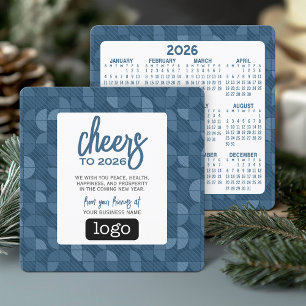 2025 Calendar Business Greeting with Logo - Cheers Holiday Card