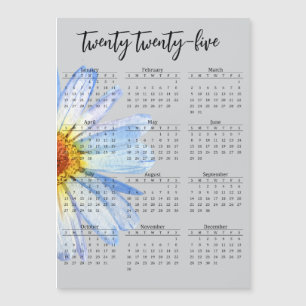 2025 Calendar Daisy Yearly Script