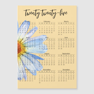2025 Calendar Daisy Yearly  Script