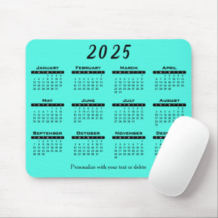 2025 Calendar DIY Background Colour - Year Mouse Pad