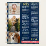 2025 Calendar Navy Coral Gold Family Photo Collage Planner<br><div class="desc">Celebrate 2025 with this elegant photo collage calendar planner. On the inside, these planners have pages for you to organize your weeks and months. With the addition of the beautiful yearly calendar cover, you'll be able to see the entire year at a glance - plus enjoy 9 of your favourite...</div>