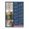 2025 Calendar Navy Coral Gold Photo Collage Magnet