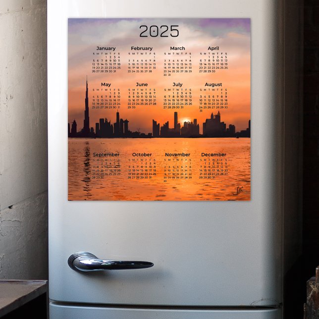 2025 calendar - Sunset over a seaside town (Creator Uploaded)