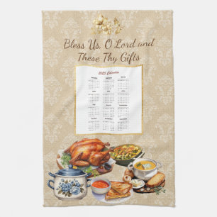 2025 Calendar Towel Grace Bless Us O Lord