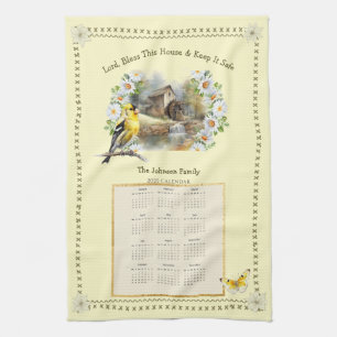 2025 Calendar Towel Kitchen Prayer House Blessing