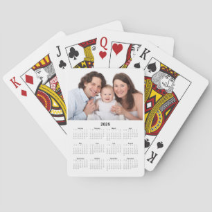 2025 Calendar with Custom Photo  Playing Cards