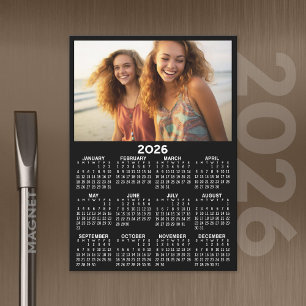 2025 Calendar with Photo - Full Year Magnetic Card
