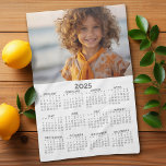 2025 Calendar with Photo - Full Year View Kitchen Towel<br><div class="desc">A very useful item for school or home office. A standard calendar with a photo on the top. This shows a full year view of all dates.</div>