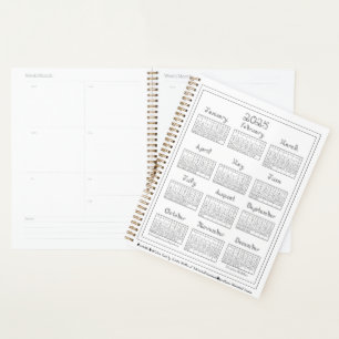 2025 Calendrier Fonte en tissu gris argent