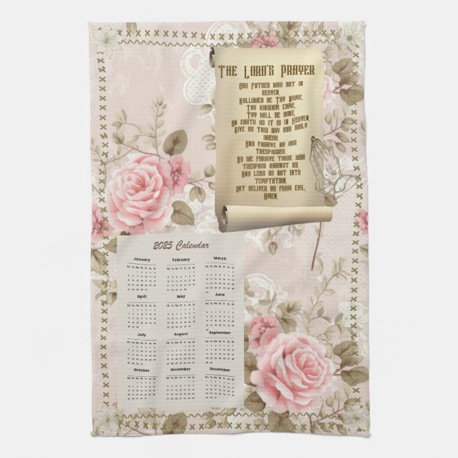 2025 Calendrier Serviette La Prière du Seigneur Ro (Vertical)