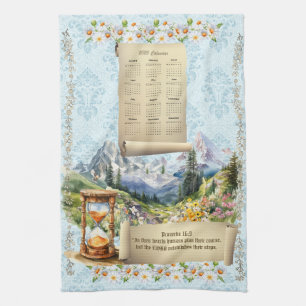 2025 Calendrier Serviettes Alpes Montagnes Proverb