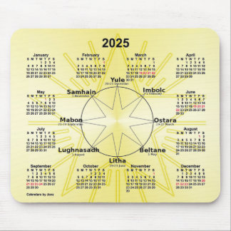 2025 Celtic Wheel of the Year Calendar by Janz Mouse Pad