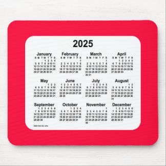 2025 Cherry Red Calendar by Janz Mouse Pad